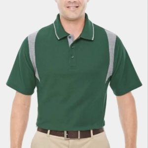 Green Grey Drytec20 Performance Colorblock Polo Devon & Jones MENS